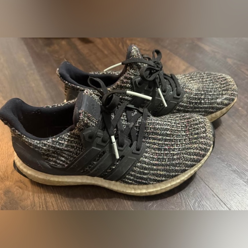 Adidas Black and Gray Knit Sneakers
